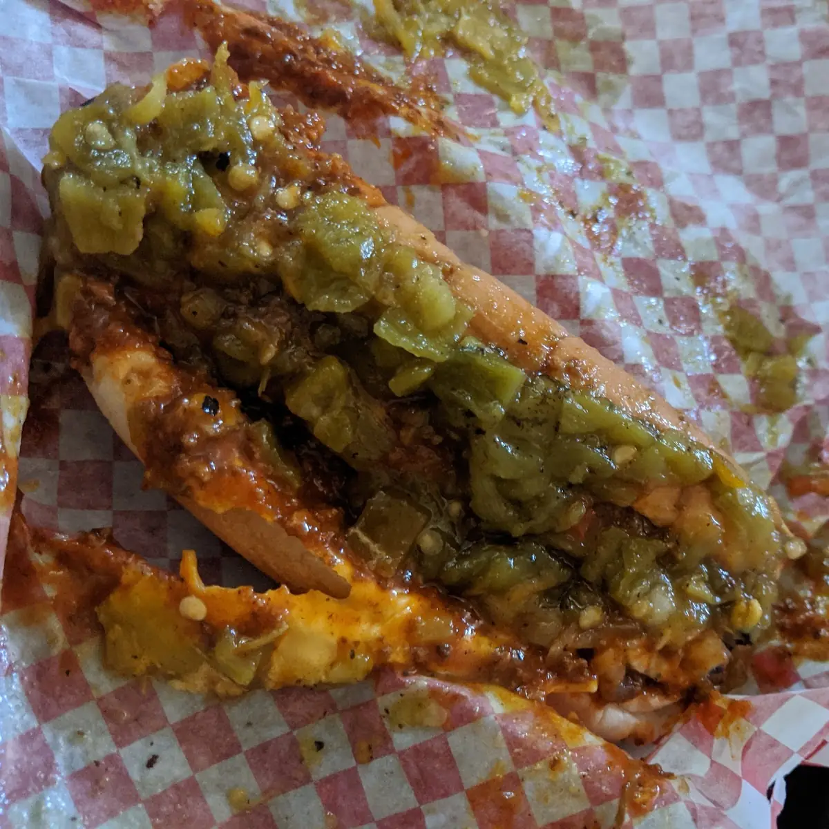 Green Chile Cheese Dog
