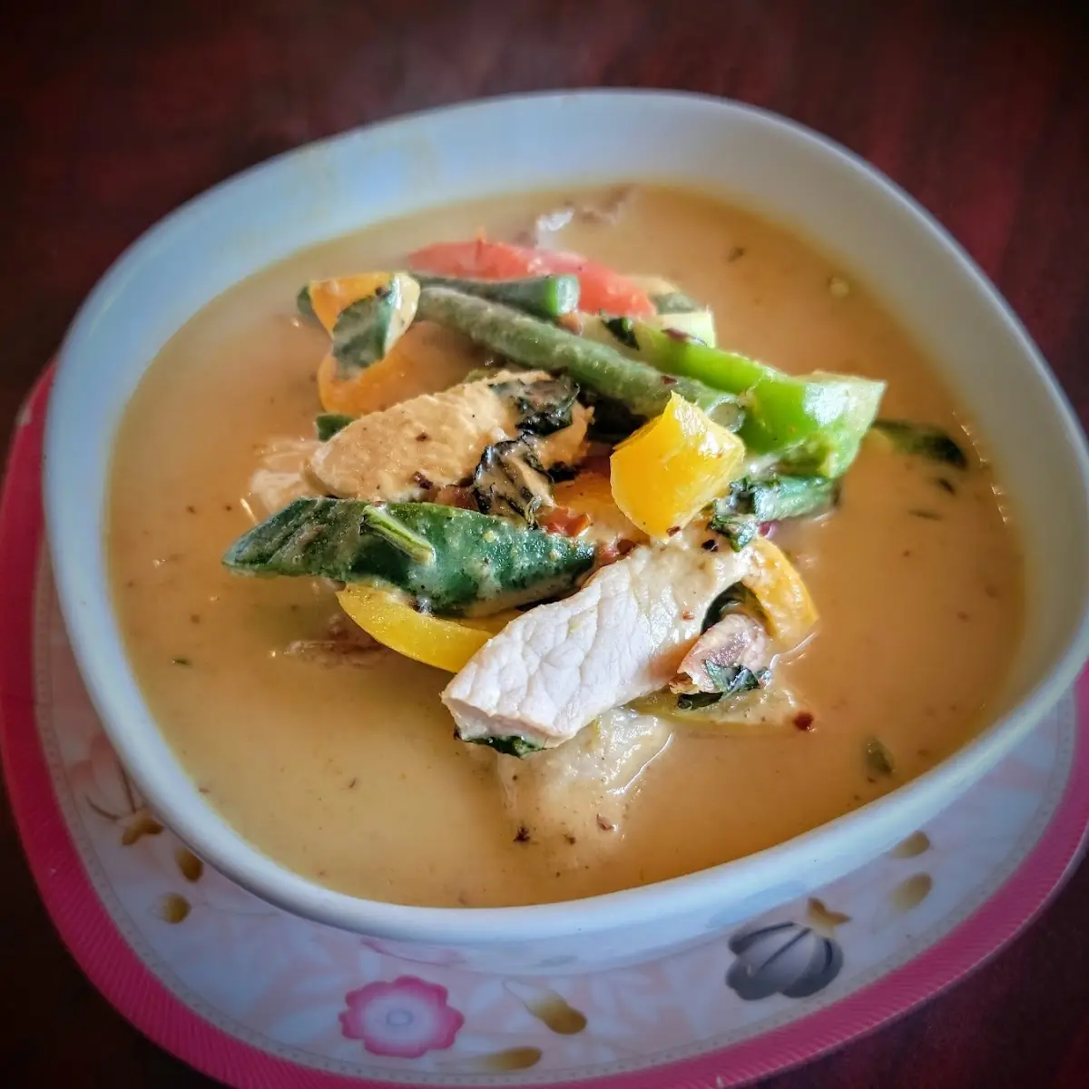 Green Curry with Chicken Beef and Shrimp