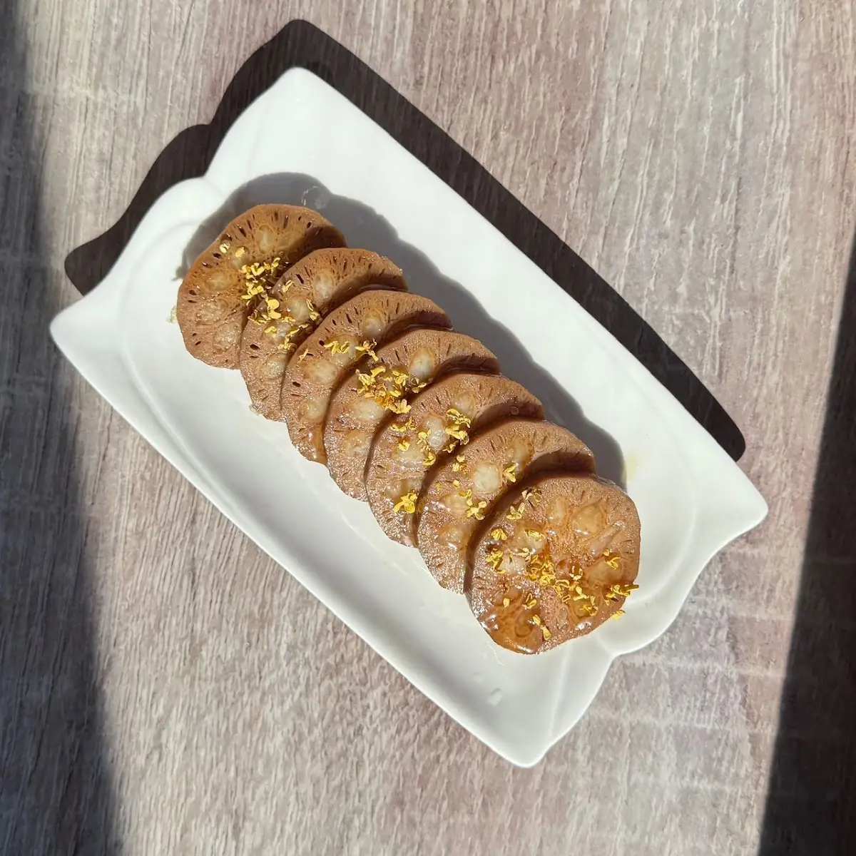 Honey Braised Lotus Root