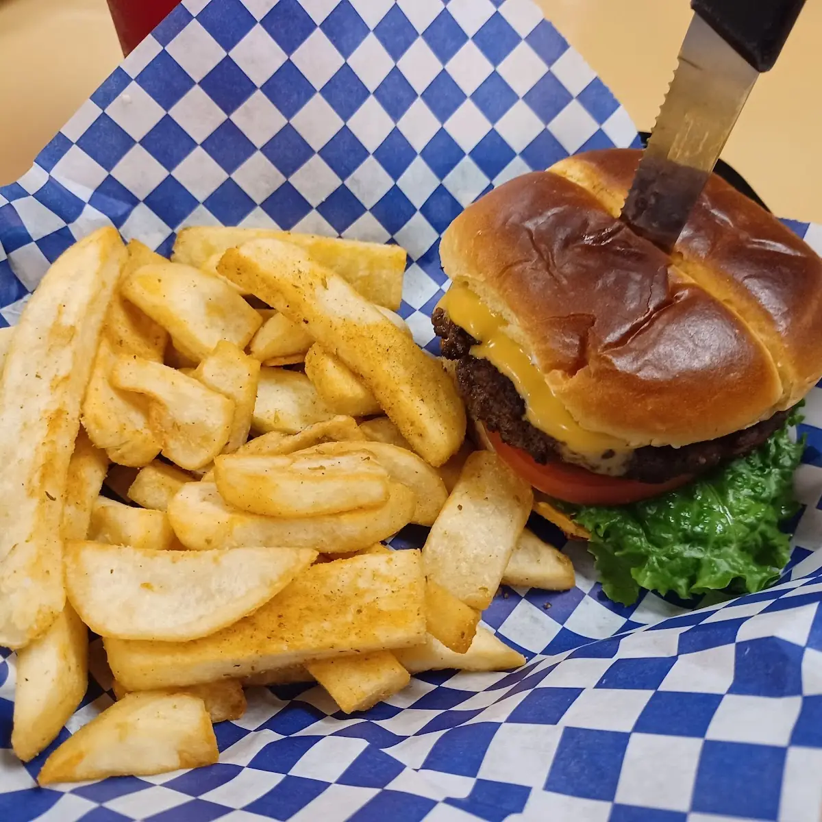Kids Cheeseburger and Fries