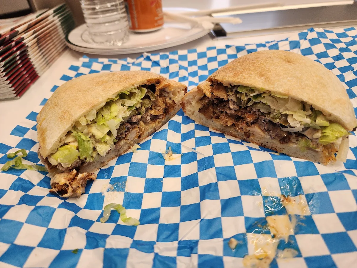 Mixed Shawarma on Home-Made Bread