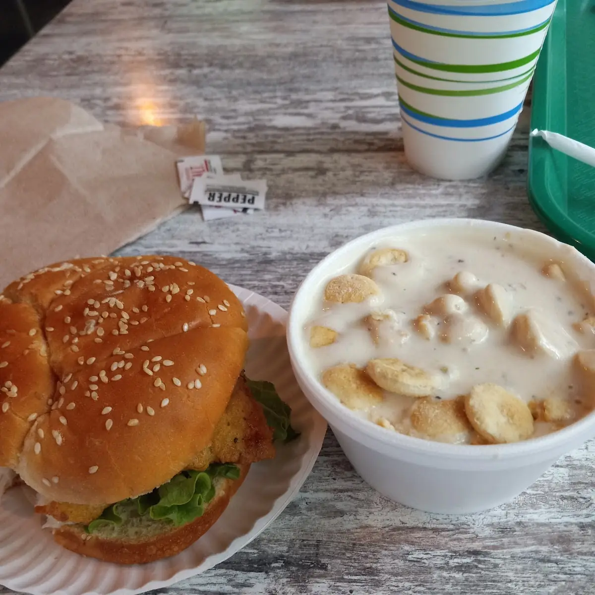 Fish Sandwich Clam Chowder