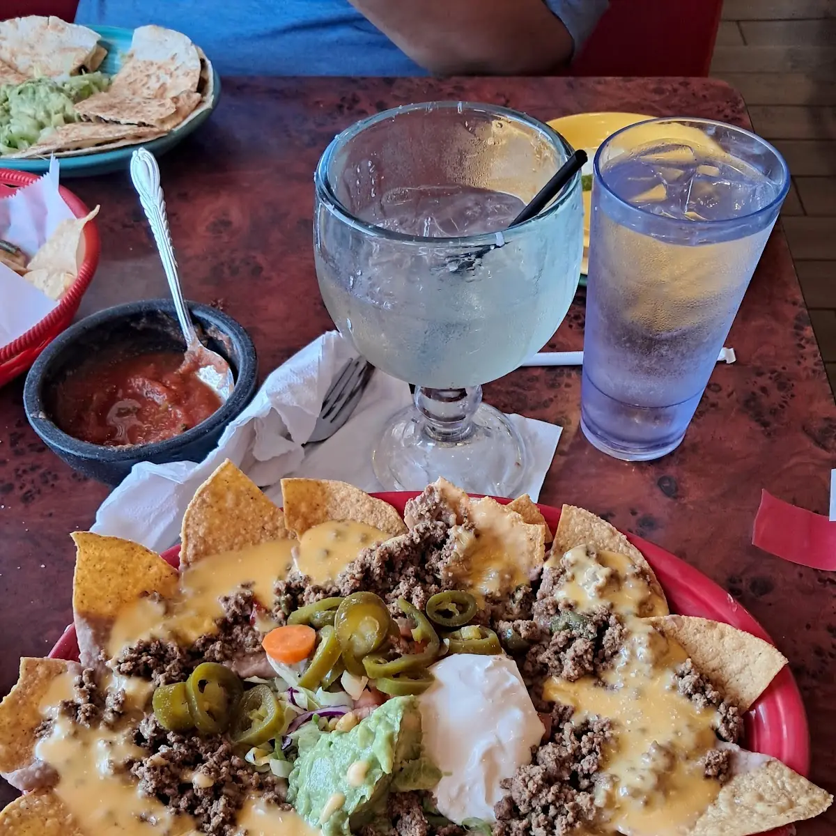 Fajita Beef and Chicken Nachos