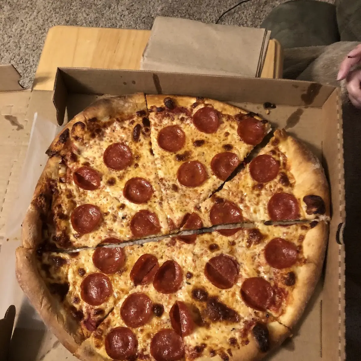 Pepperoni Pizza Well Done