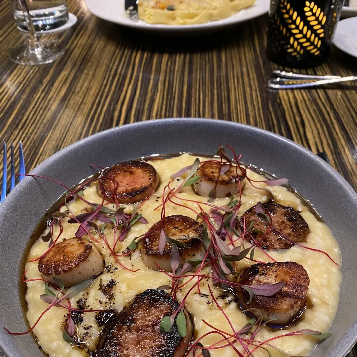 Seared Scallops & Golden Beet Risotto