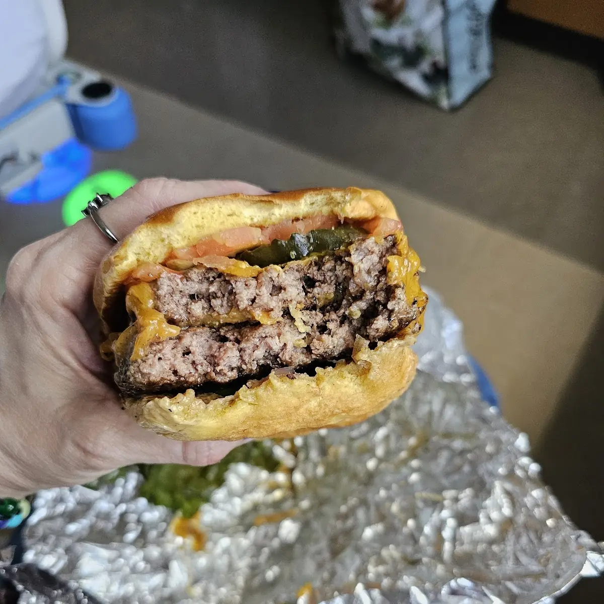 The Village Burger with Cheddar Cheese