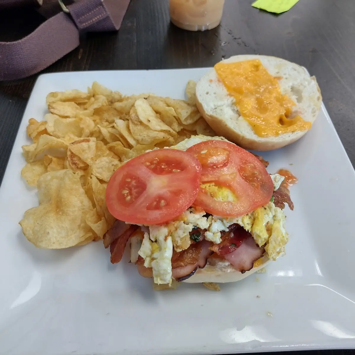Everything Sandwich on a Bagel