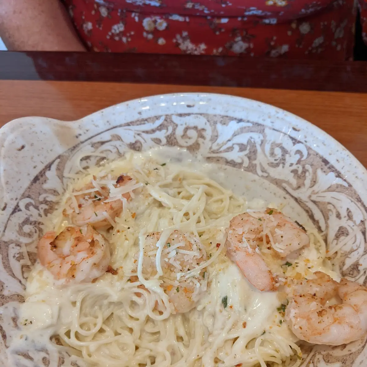 Creamy Garlic Shrimp Cappellini