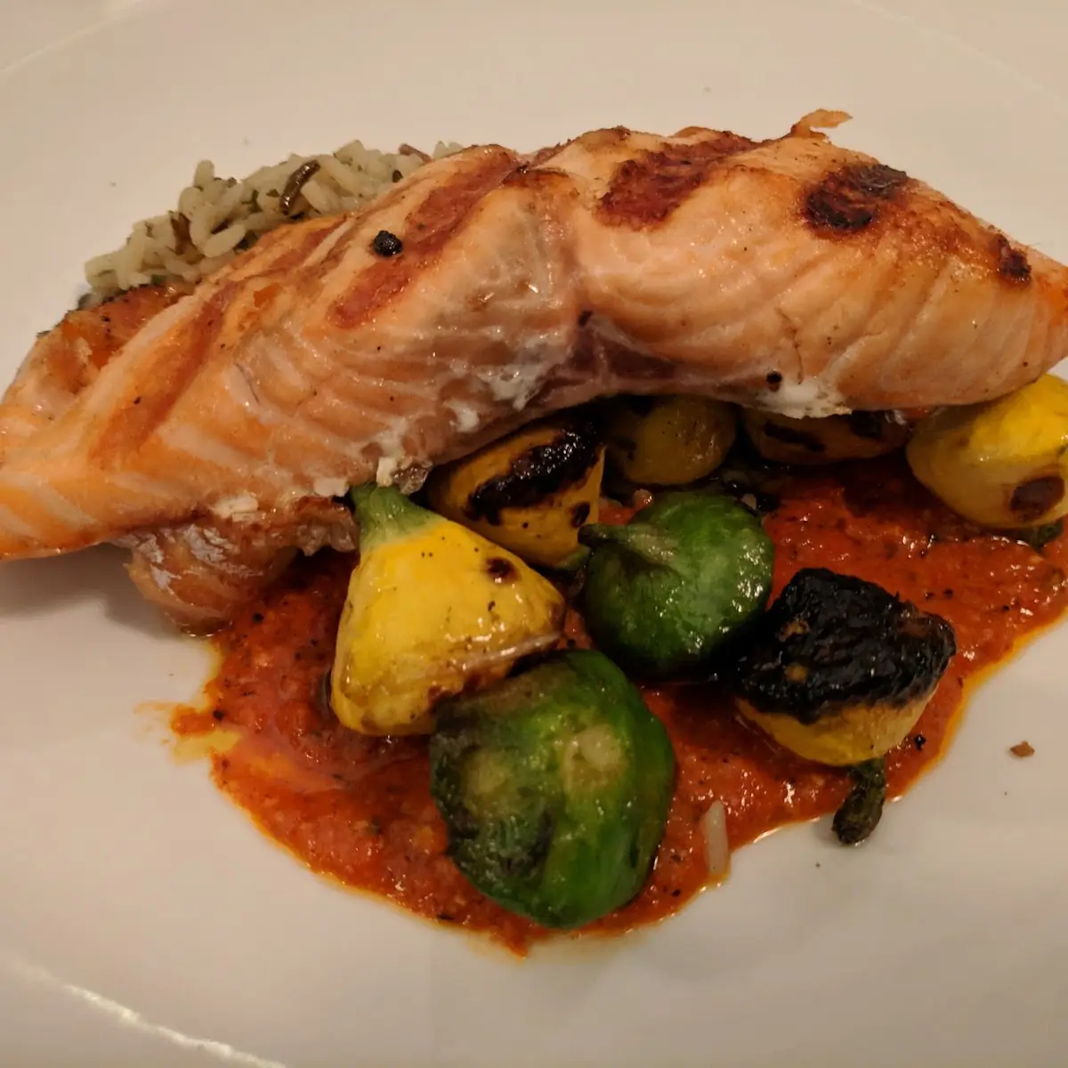 Pan Seared Jail Island Salmon