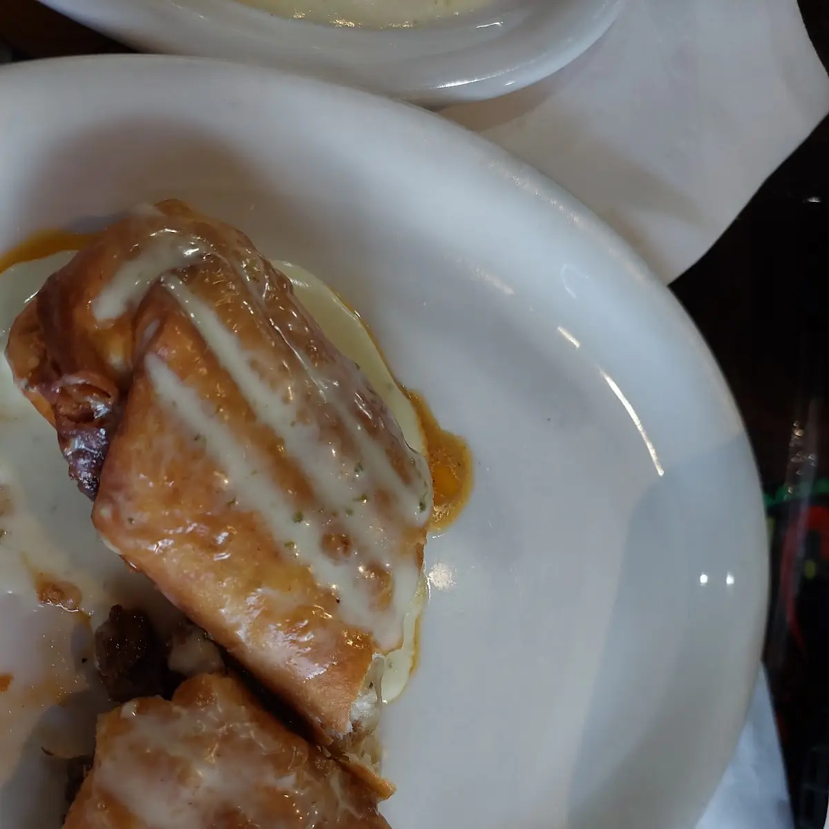 Steak Chimichunga with Queso Cheese on Top