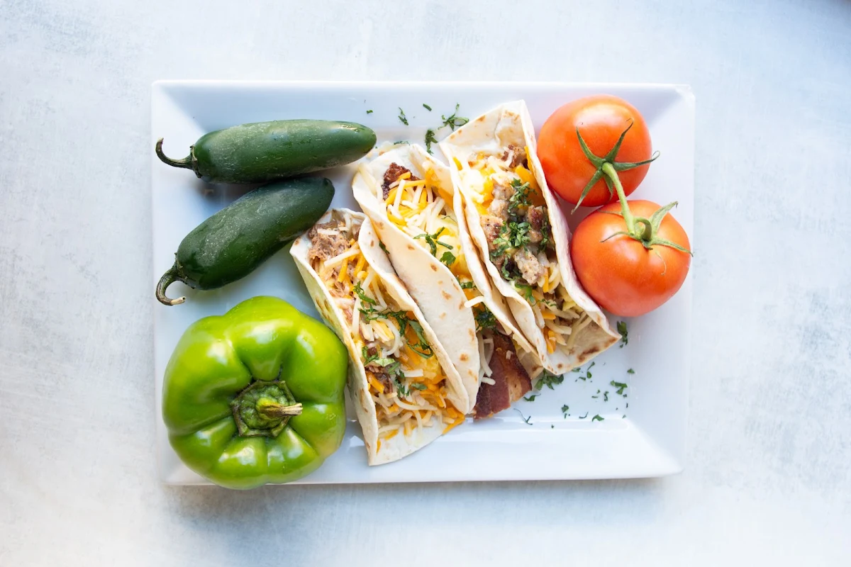 Breakfast Tacos on Flour or Corn Tortillas