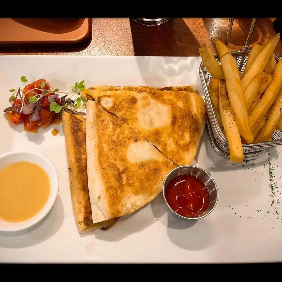 Alice Springs Chicken Quesadilla