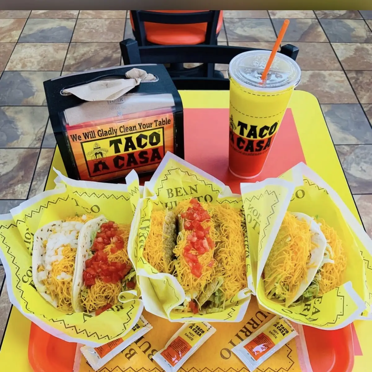 6 Crunchy Tacos and 6 Bean Burritos
