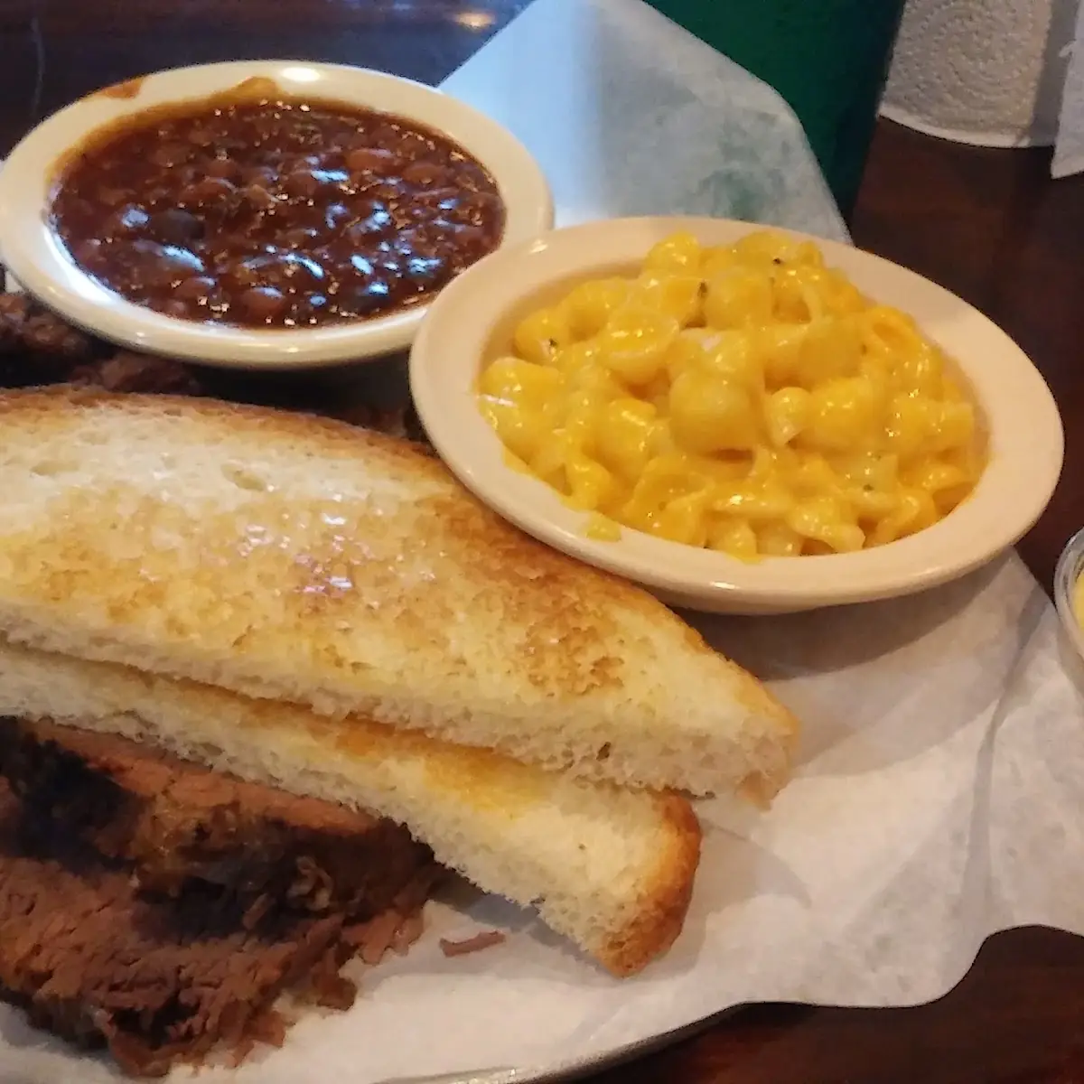 Pulled Pork Brisket Mac & Cheese Baked Beans