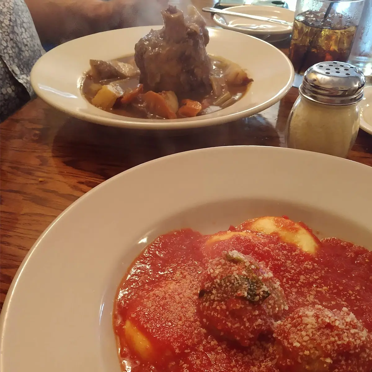 Four Cheese Ravioli with Meatballs