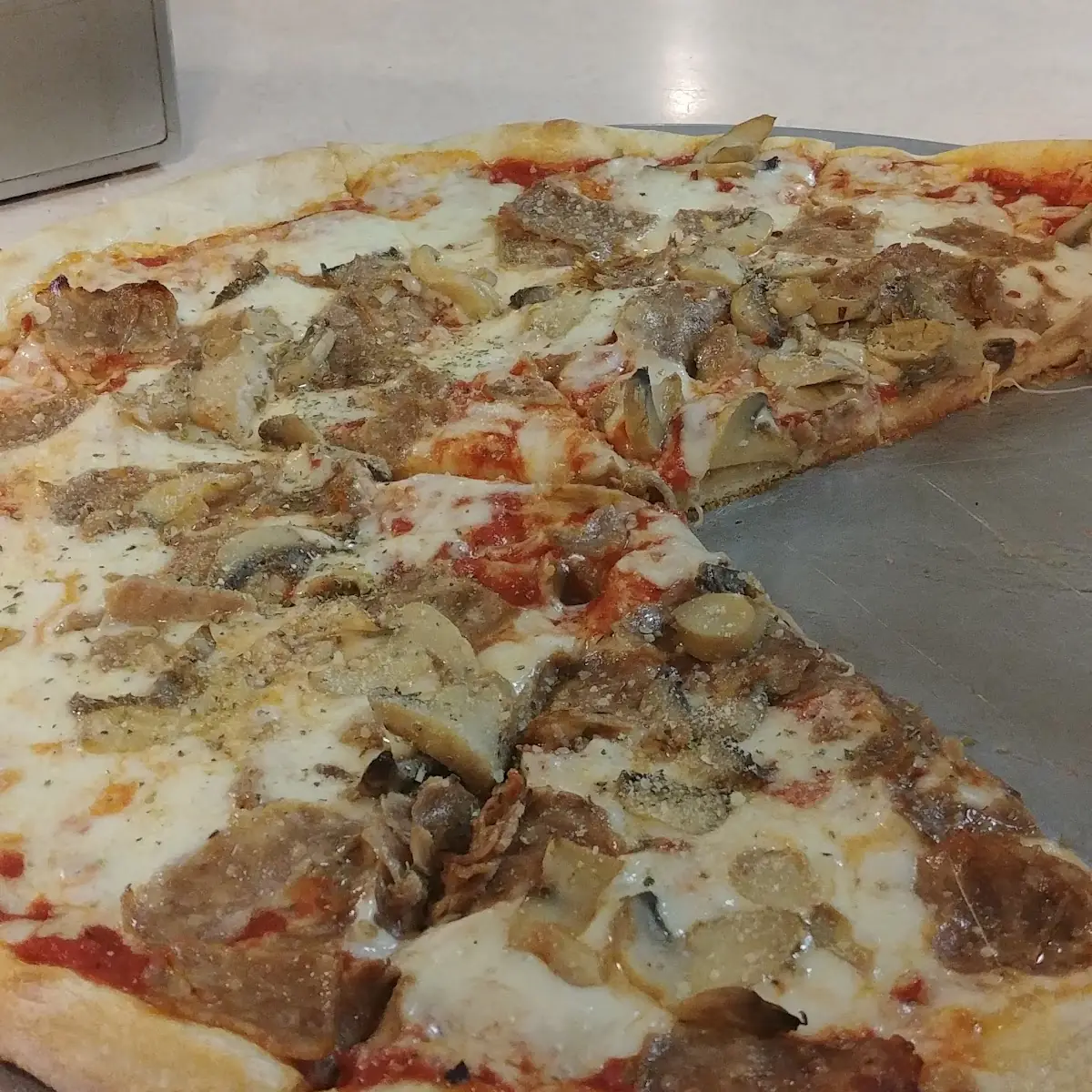 Large Sausage and Mushroom Pizza
