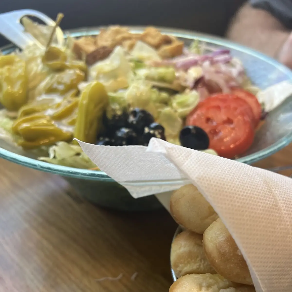 Salad and Bread Sticks