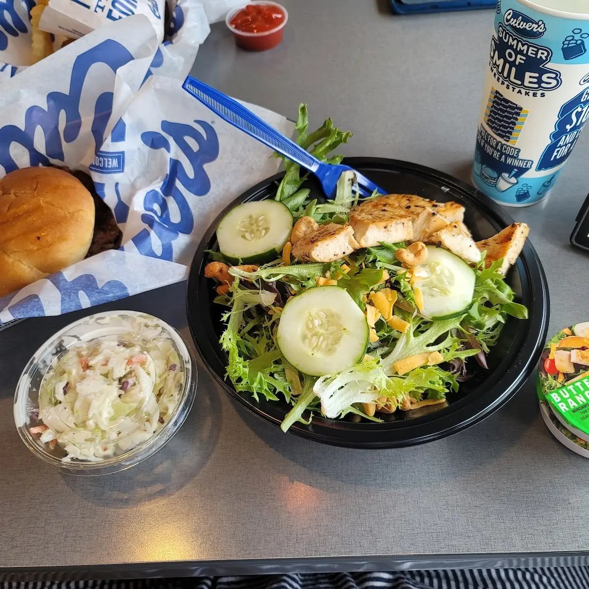 Chicken Cashew Salad with Buttermilk Ranch Dressing