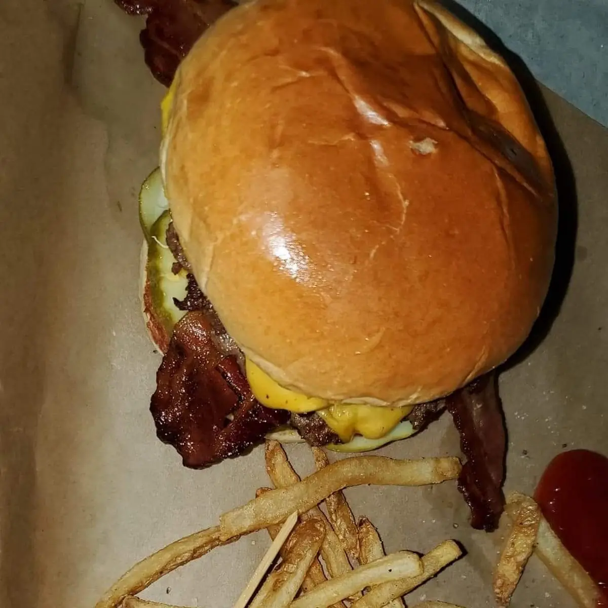 All American Burger with Bacon