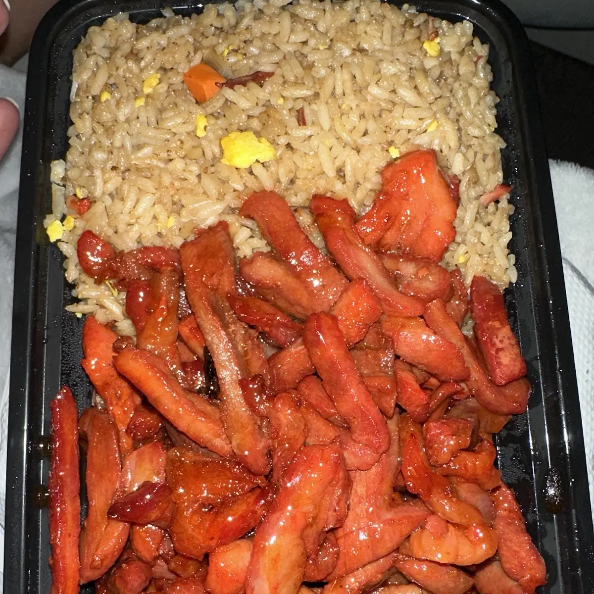 Boneless Honey Ribs with Pork Fried Rice
