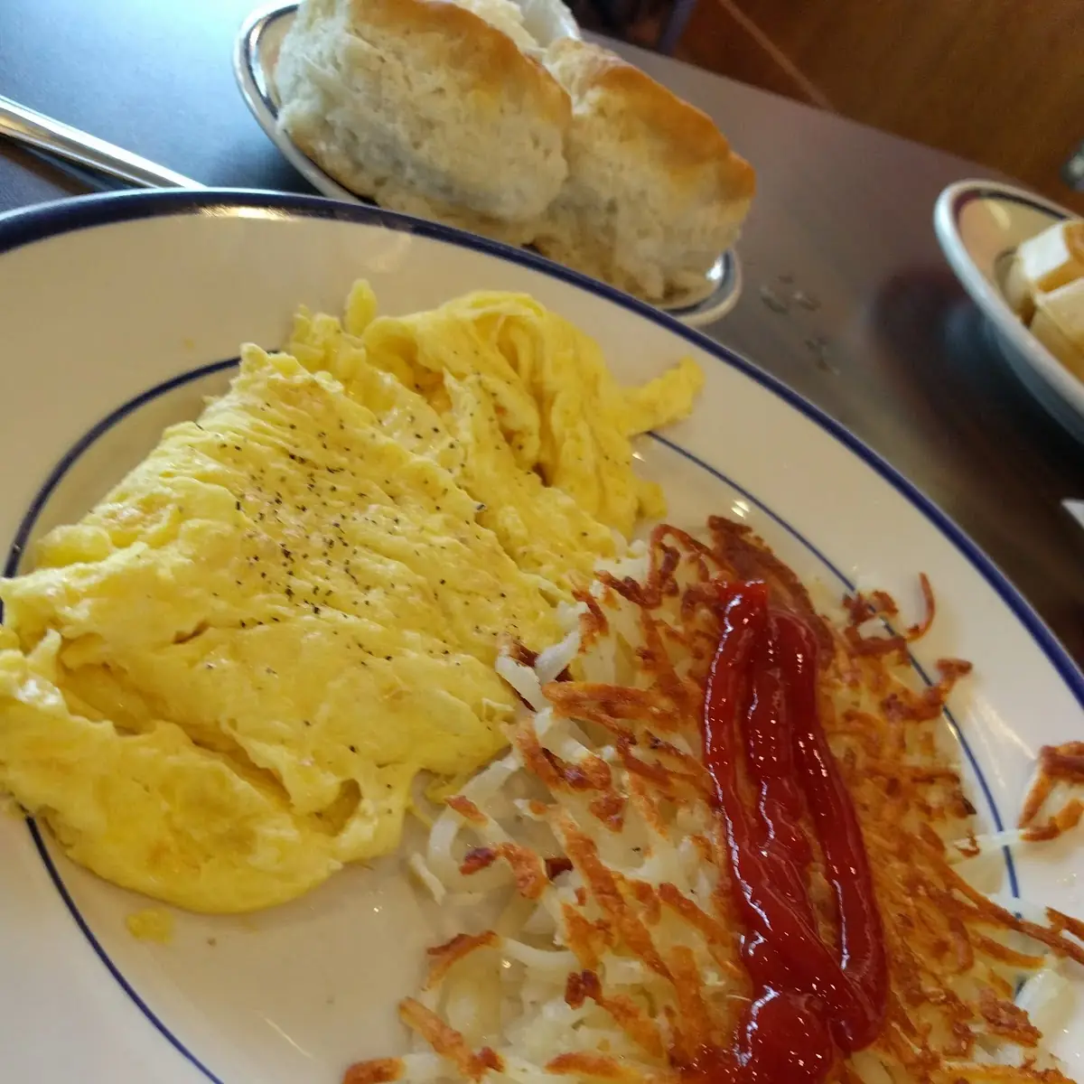 Scrambled Eggs and Hash Browns