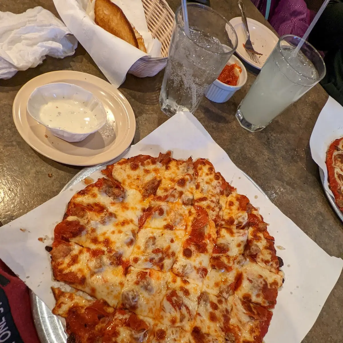 Thin Crust -- Pepperoni and Sausage