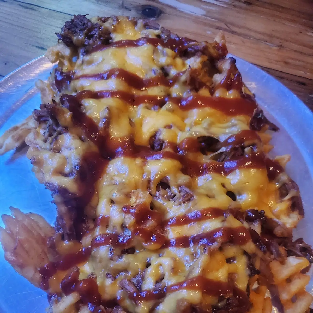 BBQ Pulled Pork Waffle Fries