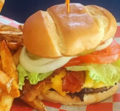 Bacon Cheeseburger and Fries