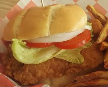 Fried Chicken Sandwich and Fries