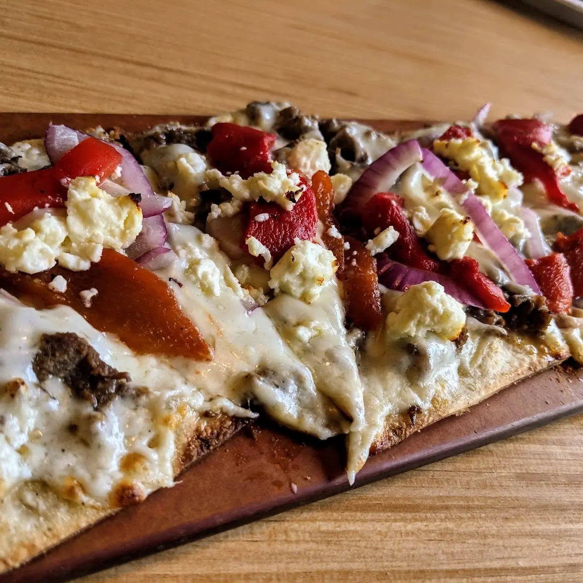 Philly Cheese Steak Flat Bread