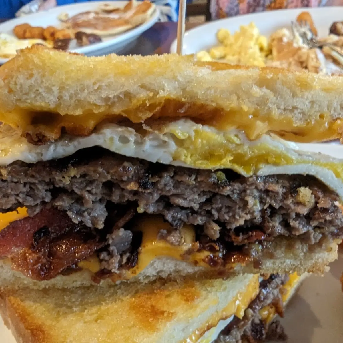 Breakfast Sandwich with Hamburger Patty