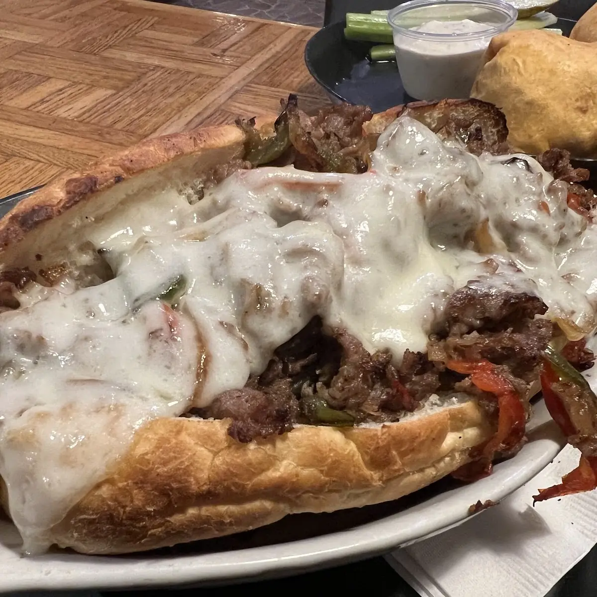 Philly Cheese Hoagie Sandwich