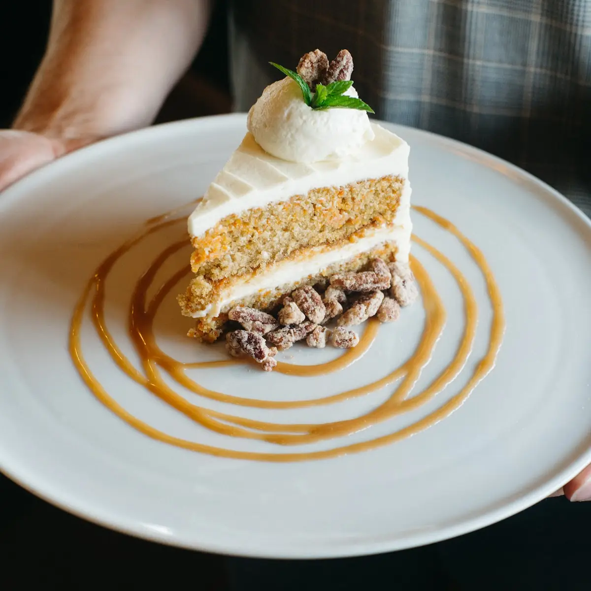 Carrot Cake with Ice Cream