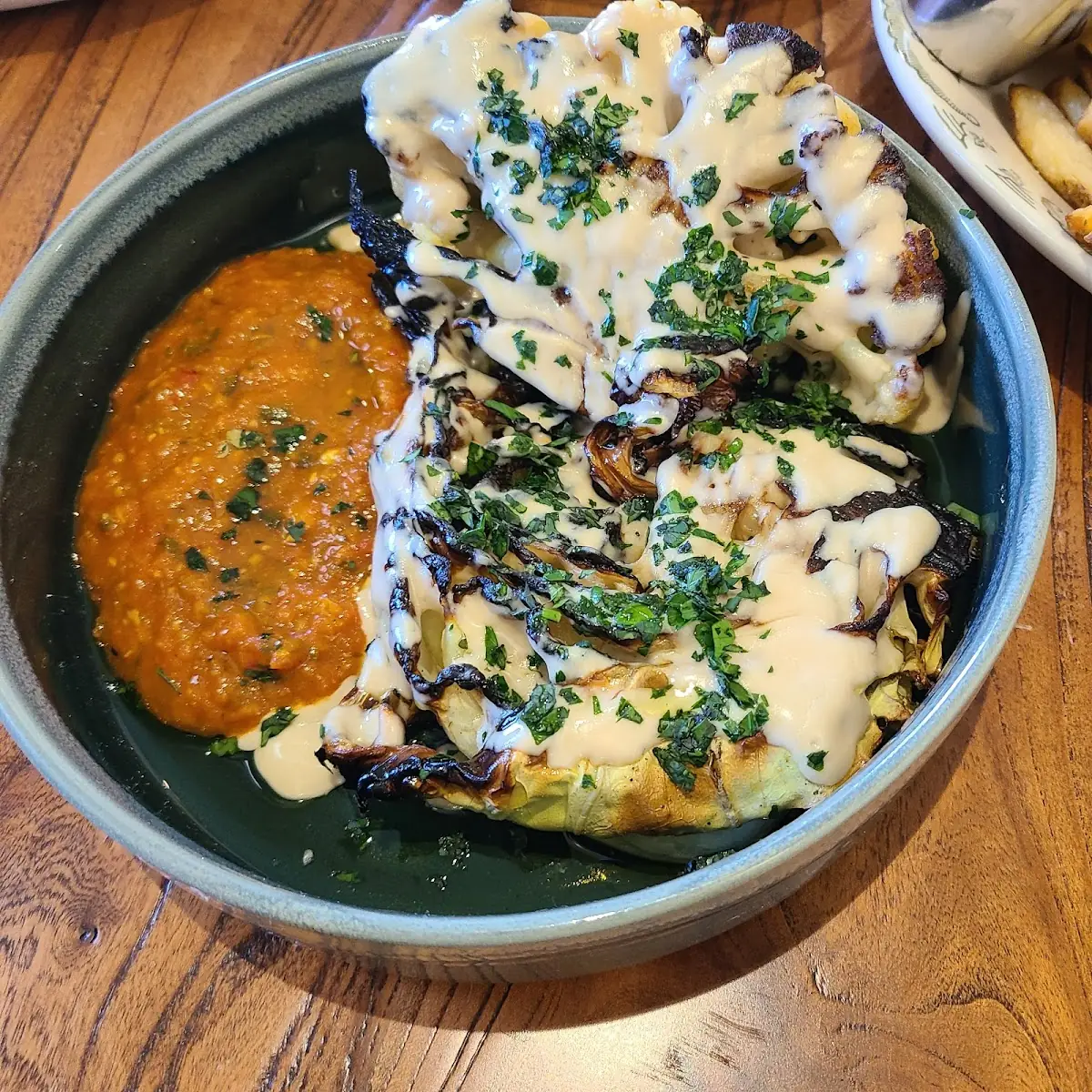 Charred Cauliflower and Cabbage Steaks