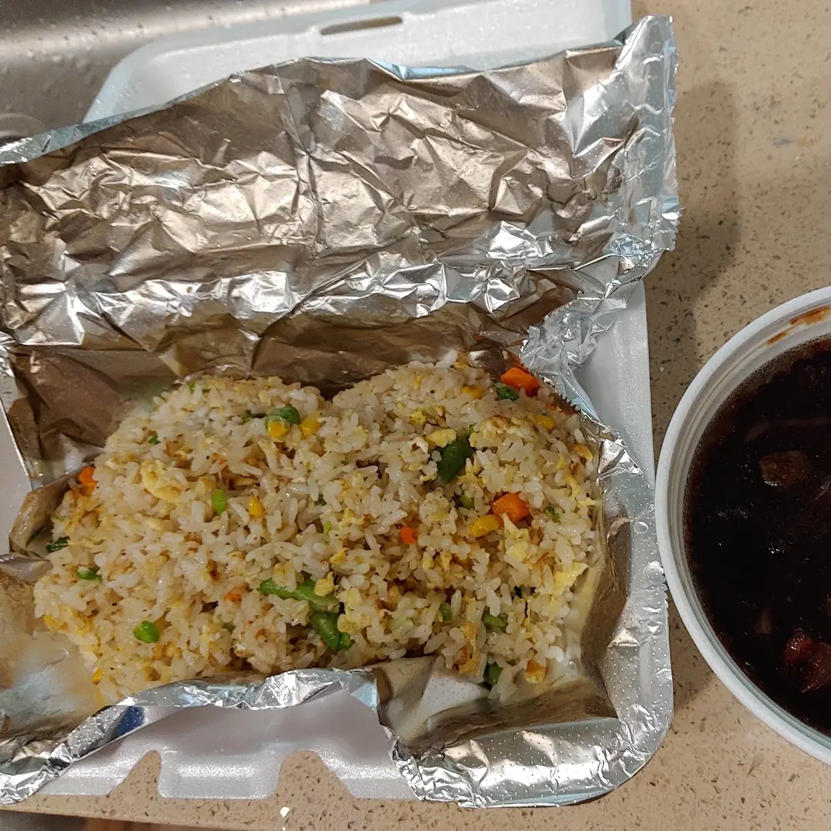 Black Bean Sauce with Fried Rice