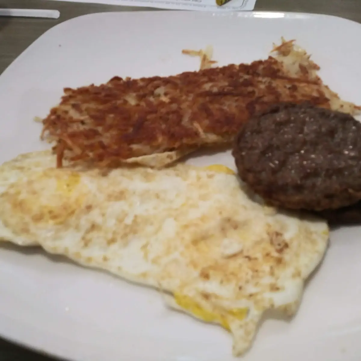 Hash Browns Eggs over Hard