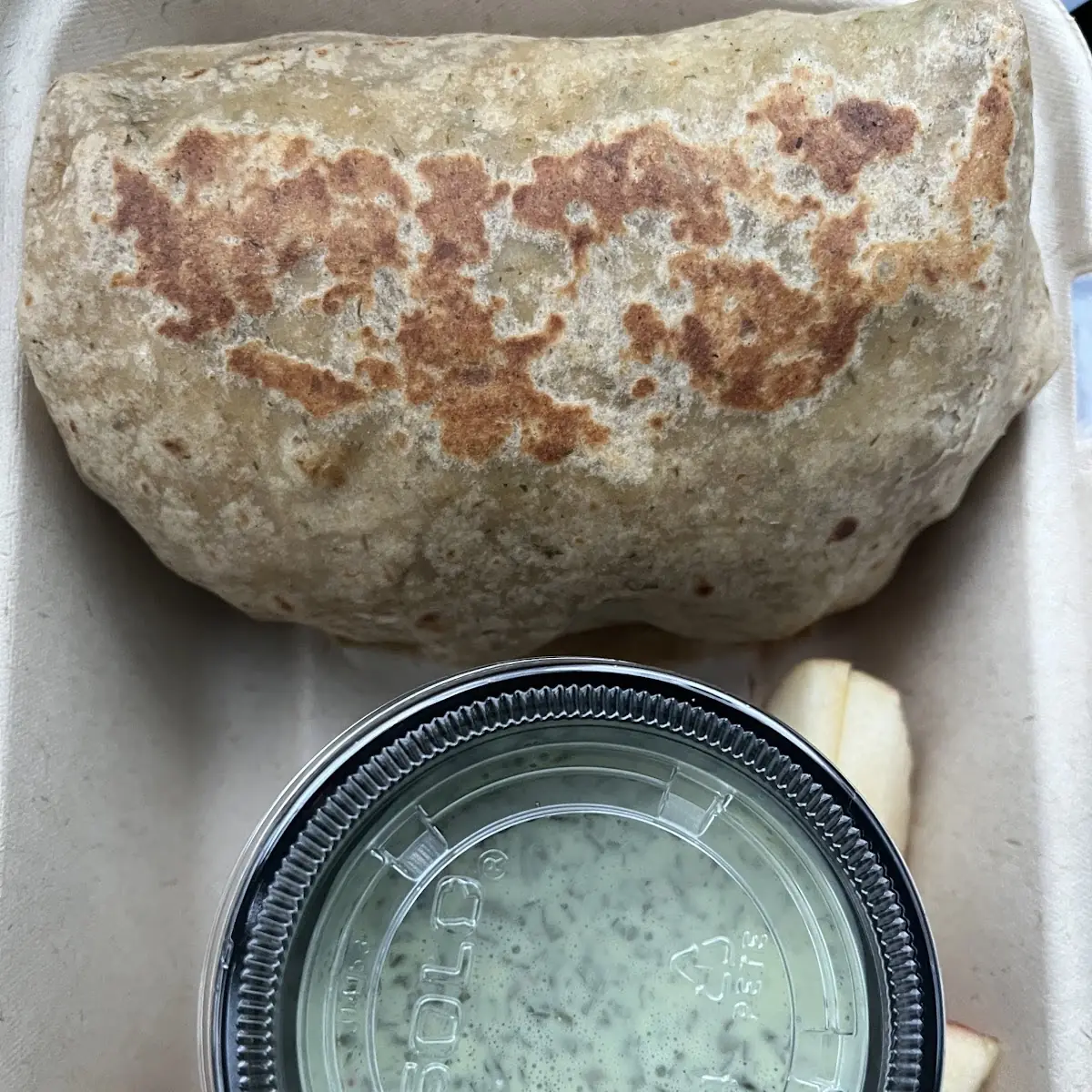 Black Bean Burger Chickpea Wrap