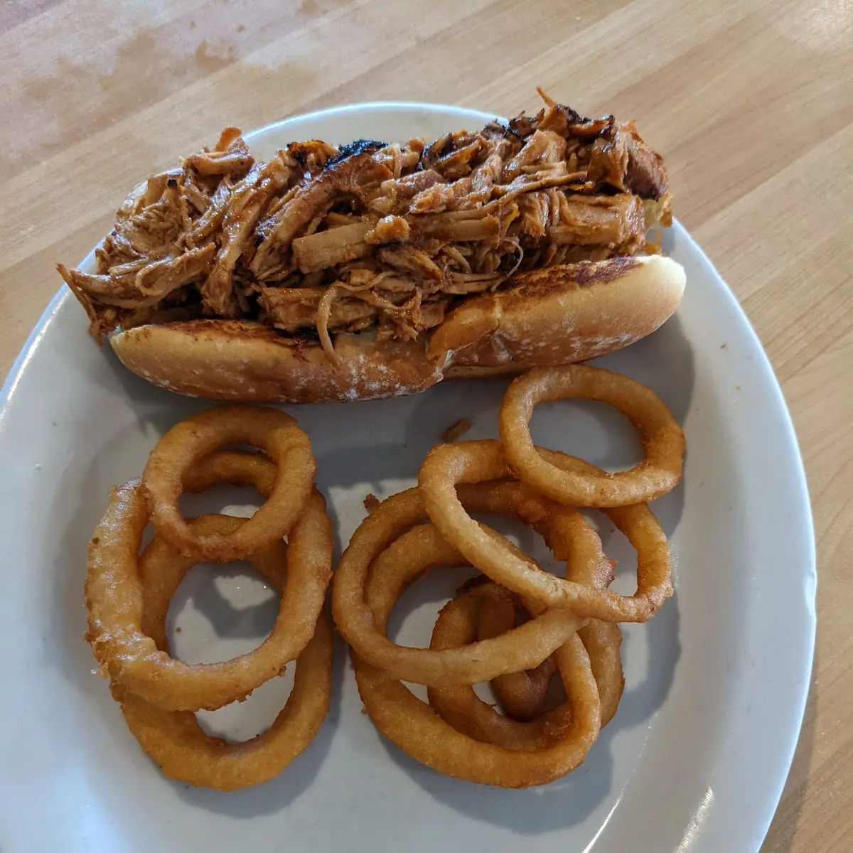 Pulled Pork on Bun with Fries