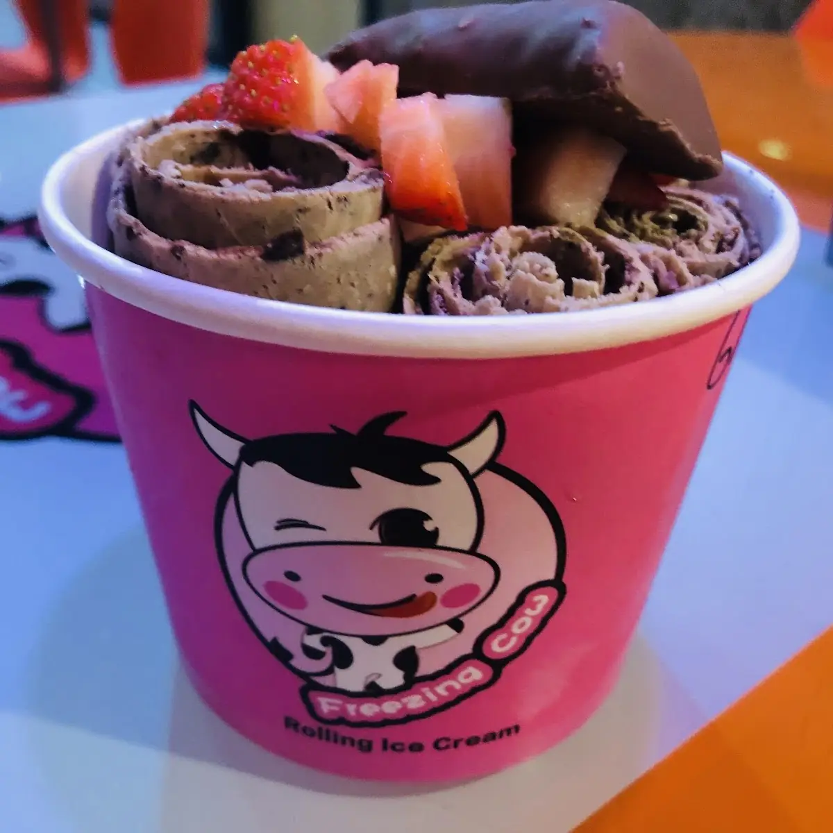 Vanilla Ice Cream with Strawberry and Nutella