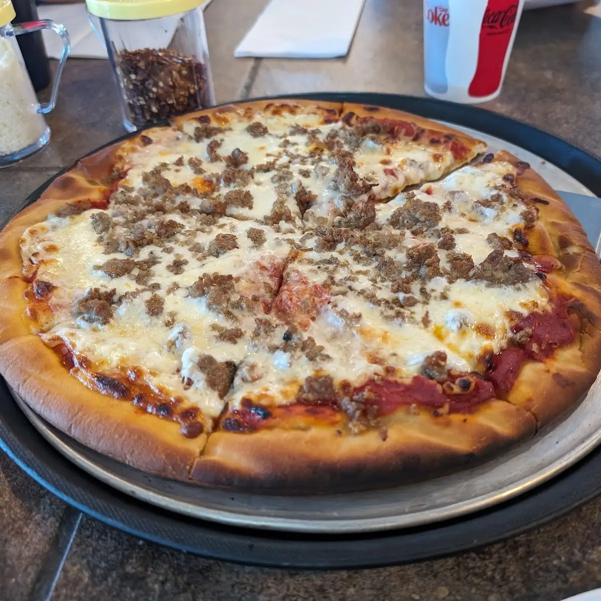 Cheese and Sausage Pizza