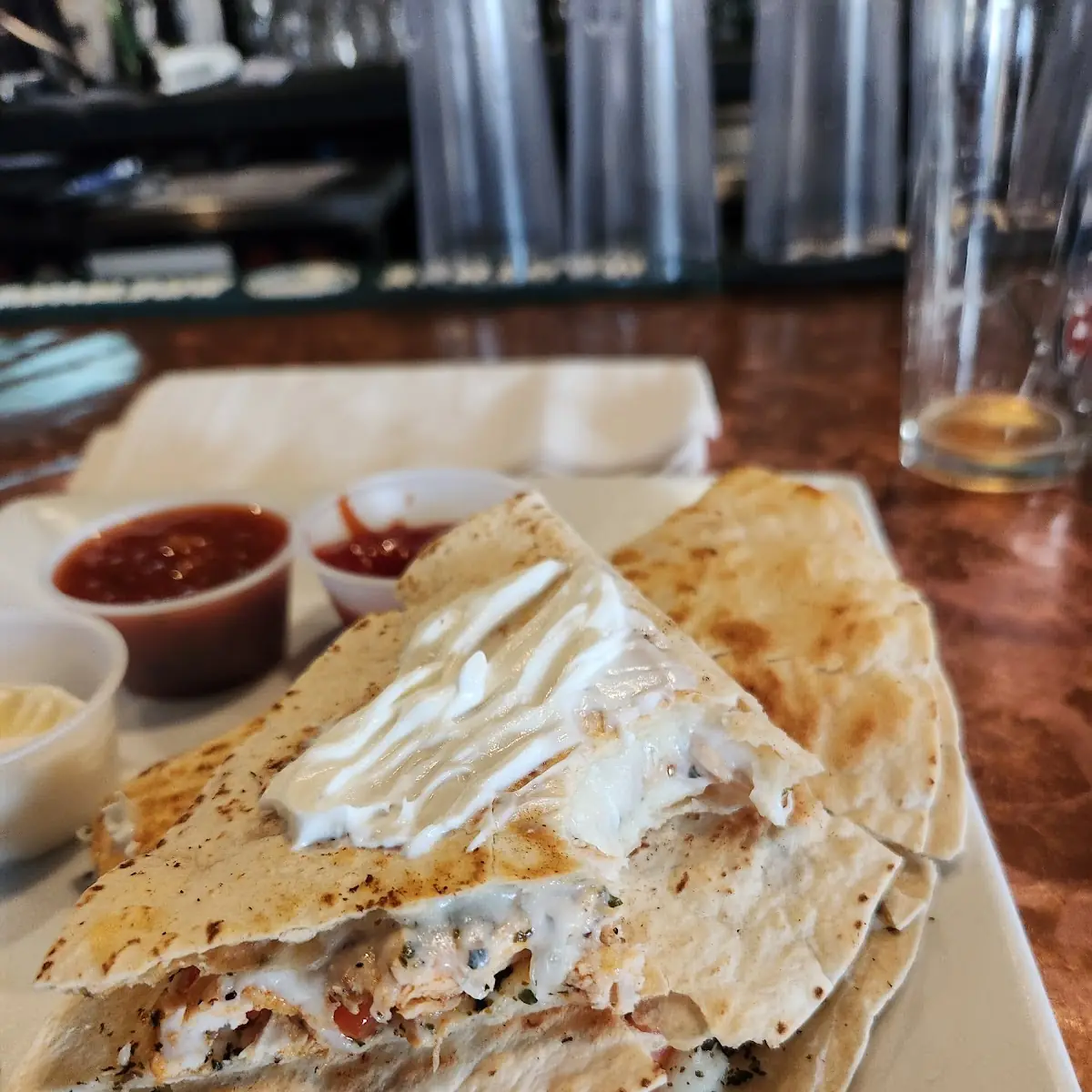 Basil Chicken Quesadilla