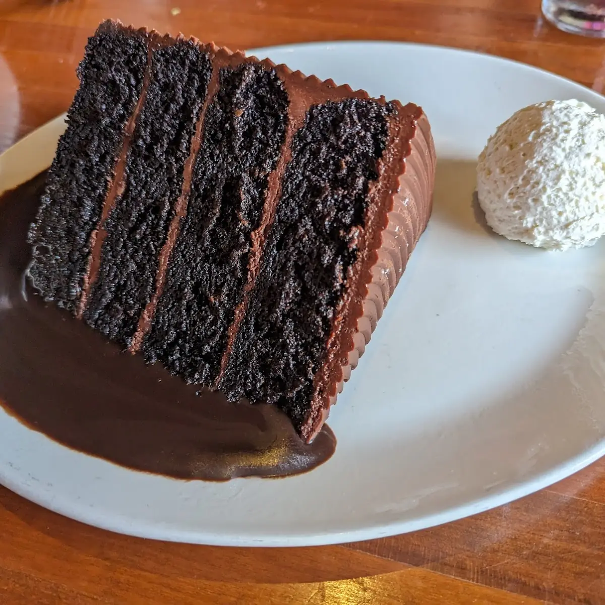 FOUR LAYER CHOCOLATE GANACHE CAKE
