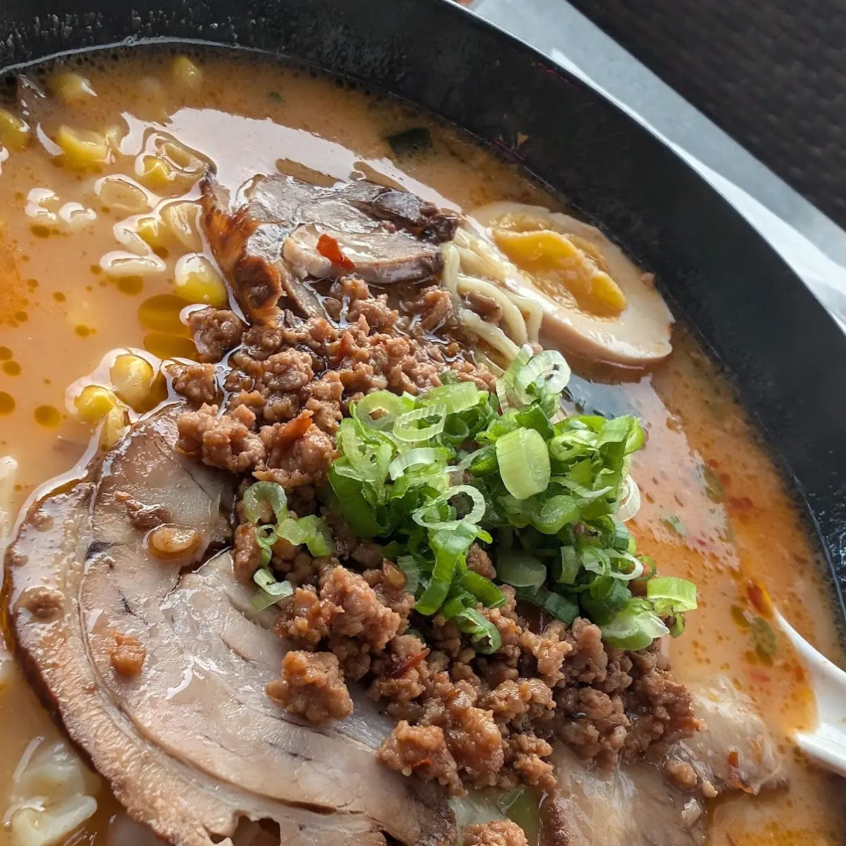 Spicy Rockin Ramen with Ground Pork Added