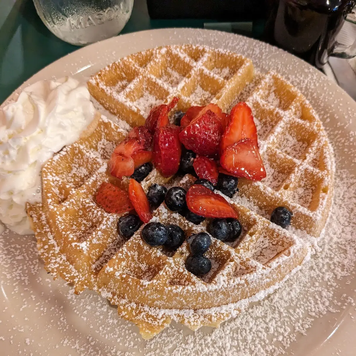 Waffle with Fresh Fruit