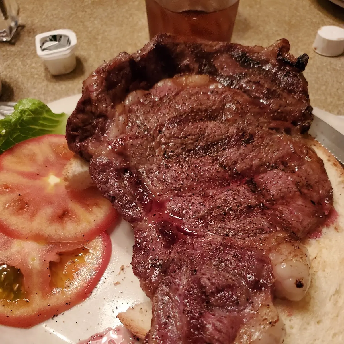 Open Rib-Eye Steak