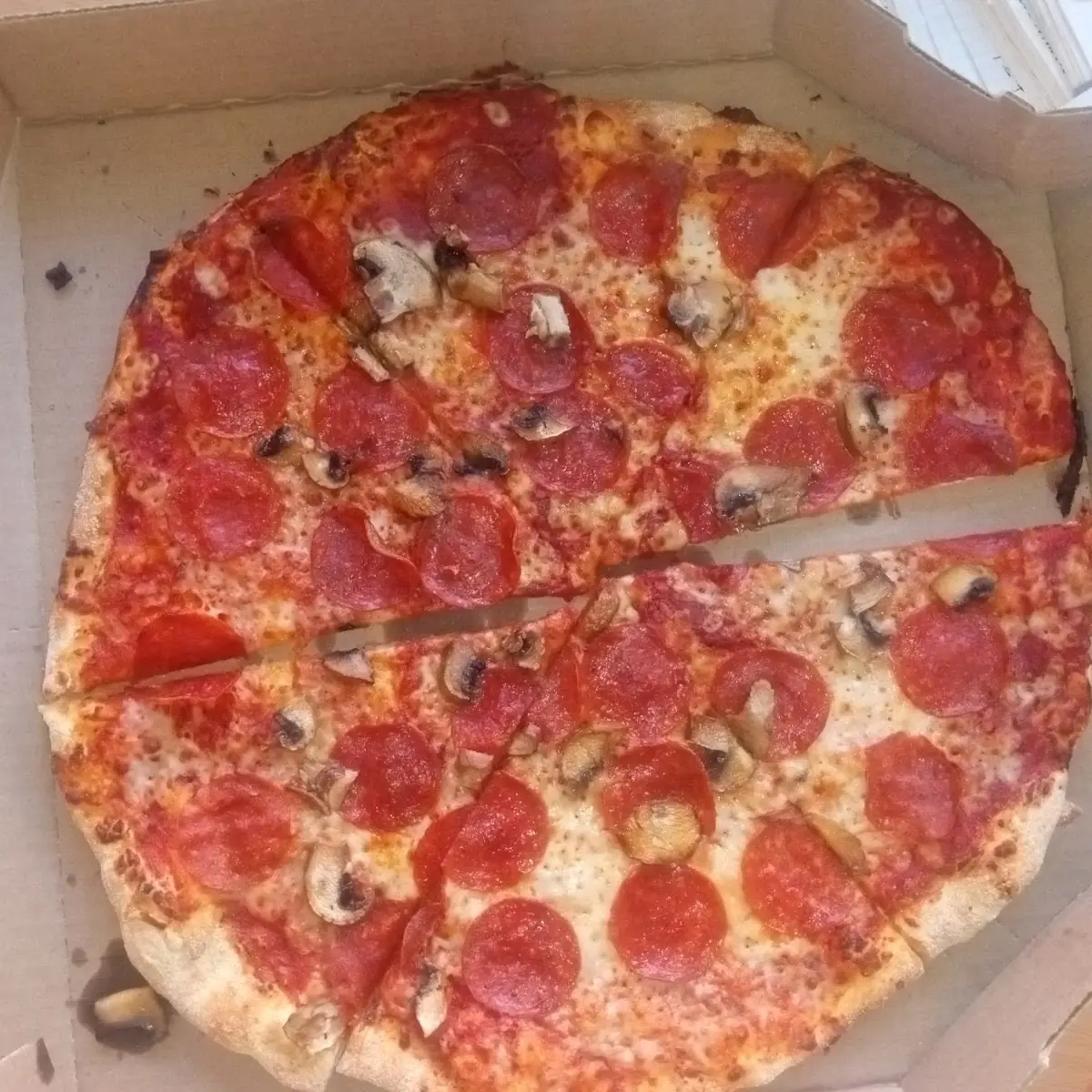Pepperoni and Mushroom Pizza