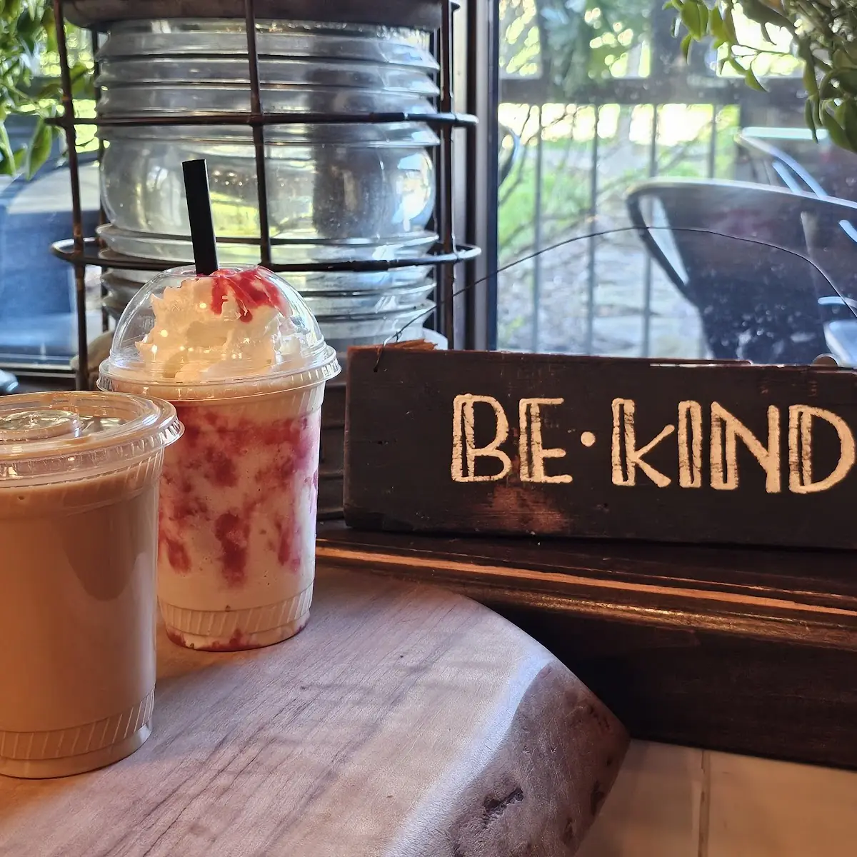 Frozen White Chocolate Mocha with Raspberry Drizzle