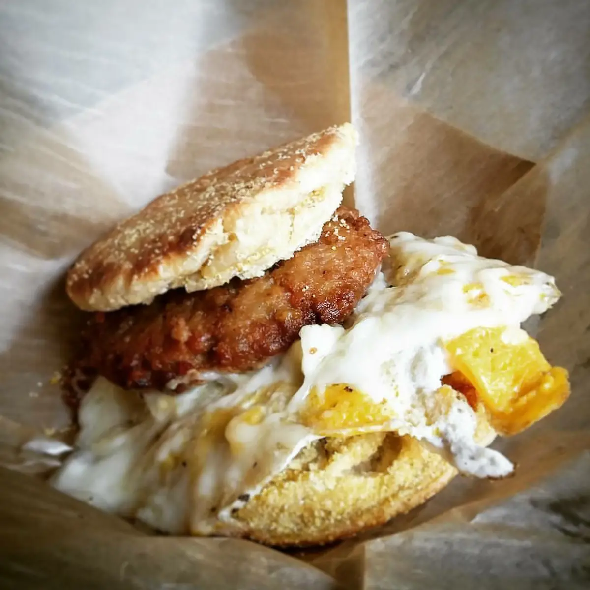 Sausage Egg and Cheese Sandwich