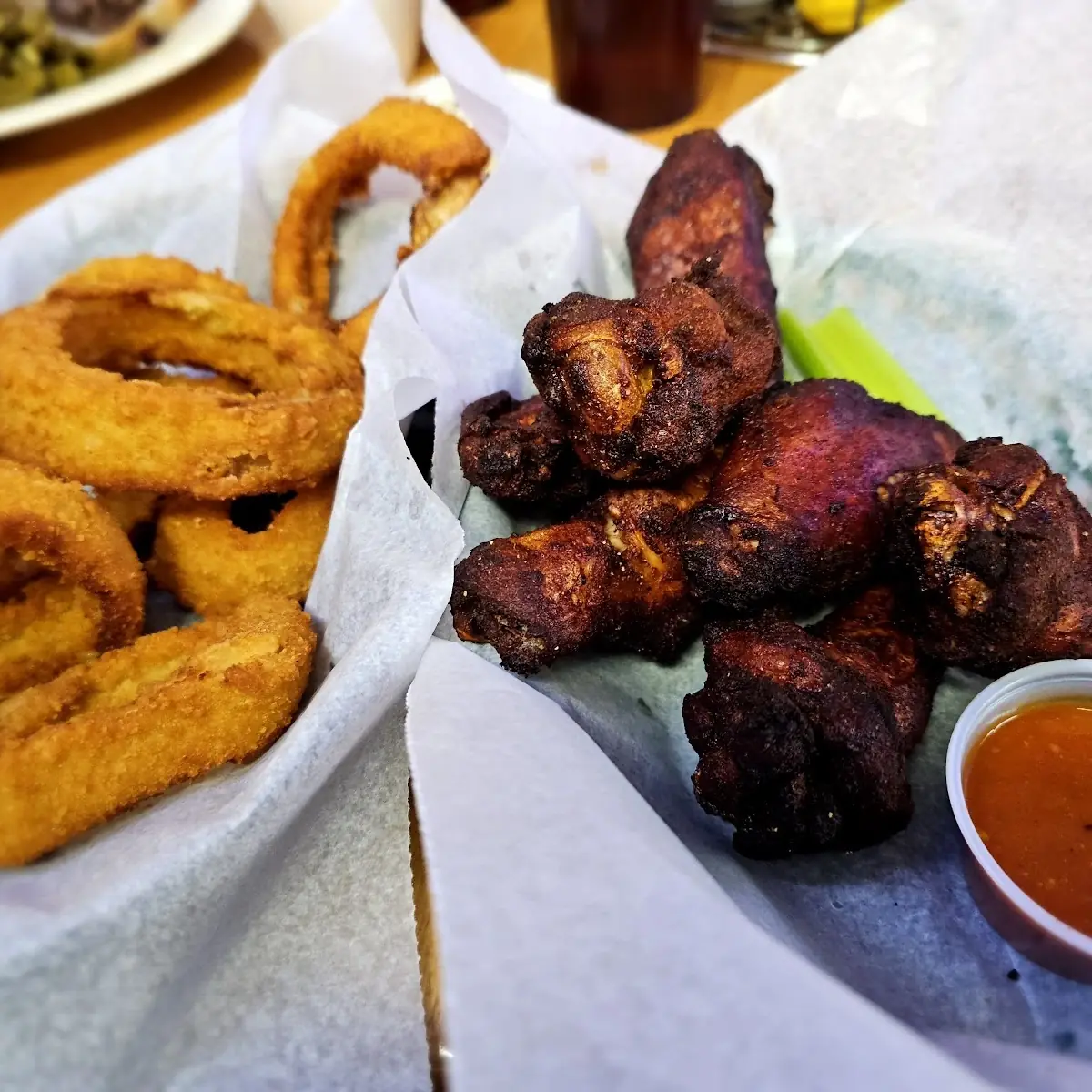 Bud's Original Wings and Onion Ring Basket