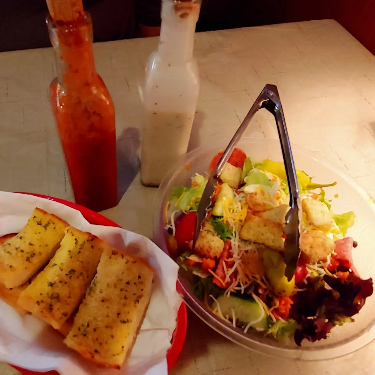 Garlic Bread and Salad
